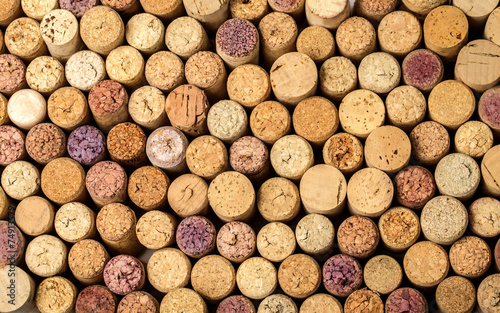 wall of used wine corks. #74913579