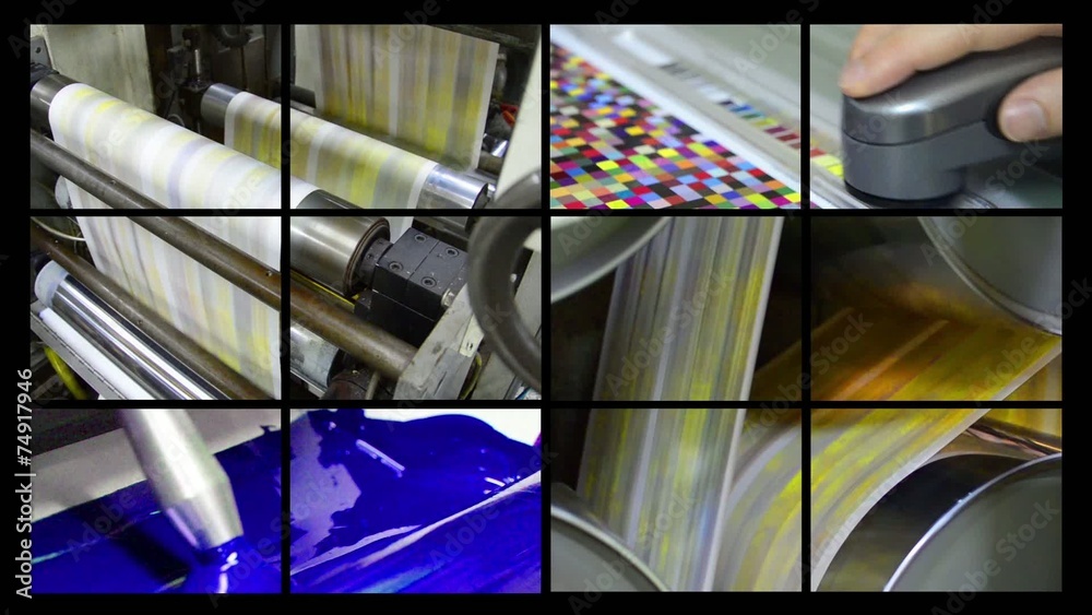 print montage video wall background