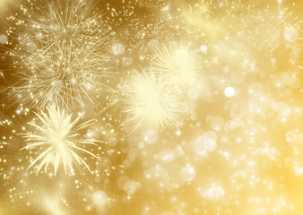 Abstract holiday background with fireworks