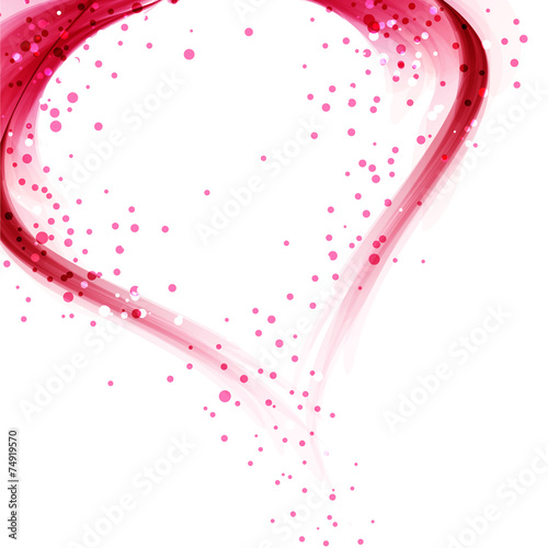 Vector background with red heart