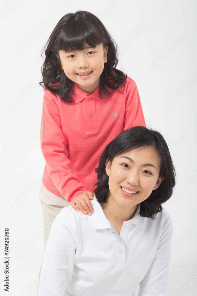 아시안 엄마와 아이