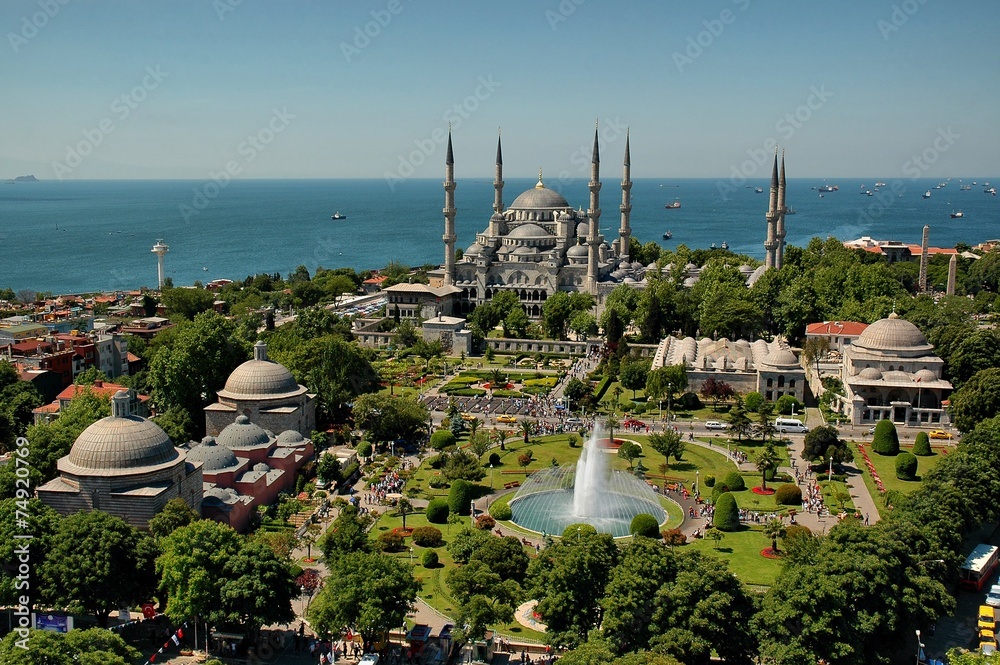 Blue Mosque Istanbul-Sultanahmet froma Hagia Sophia minaret