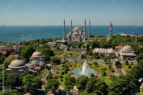 Blue Mosque Istanbul-Sultanahmet froma Hagia Sophia minaret