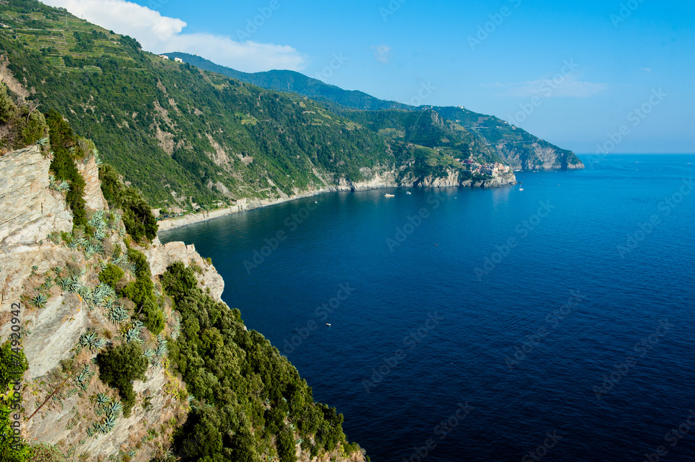 View of the Cinque Terre park, Italy
