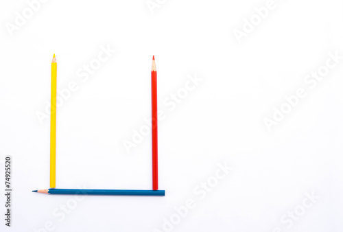 color pencil as alphabet
