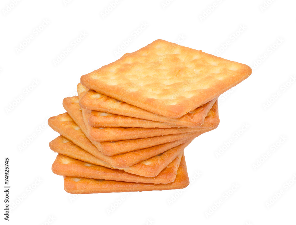 cracker biscuit isolated on white background cracker biscuit isolated on white background