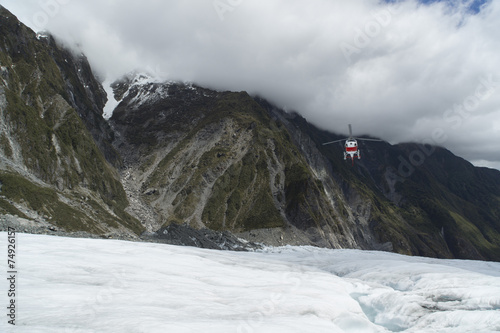 Helicopter landing on Franz Josef Glacier