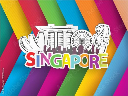 Singapore City  Landmark Vector