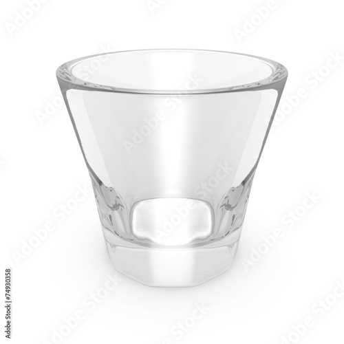 empty drink glass on white background