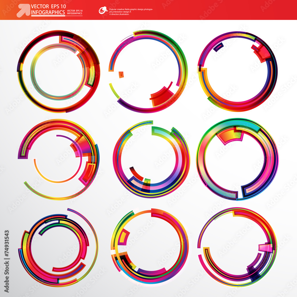 Abstract 3D Paper Infographics