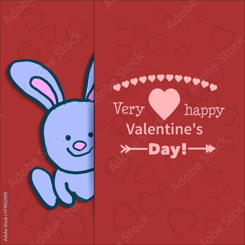 Illustration drawn by animal hare declaration of love