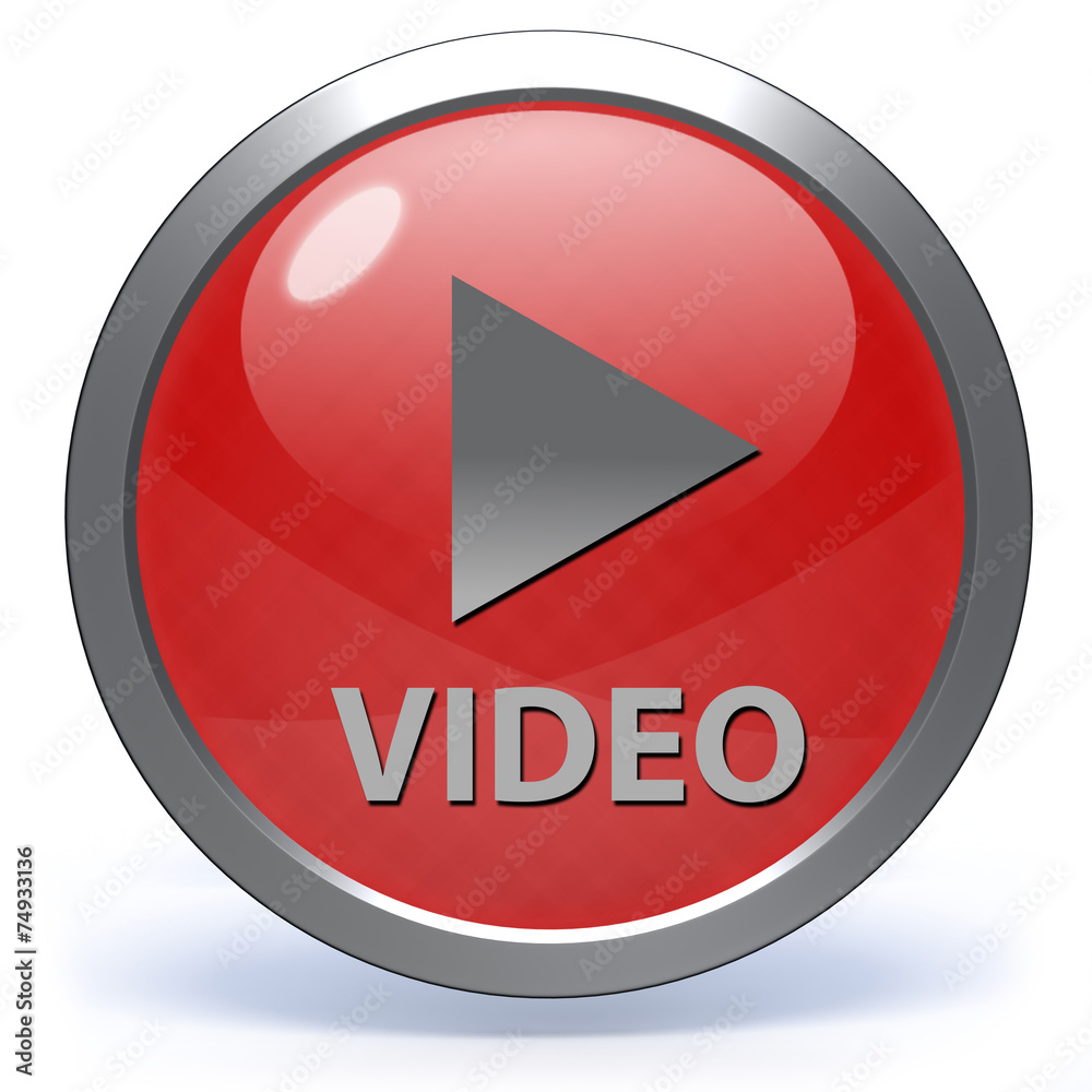 video circular icon on white background video circular icon on white background