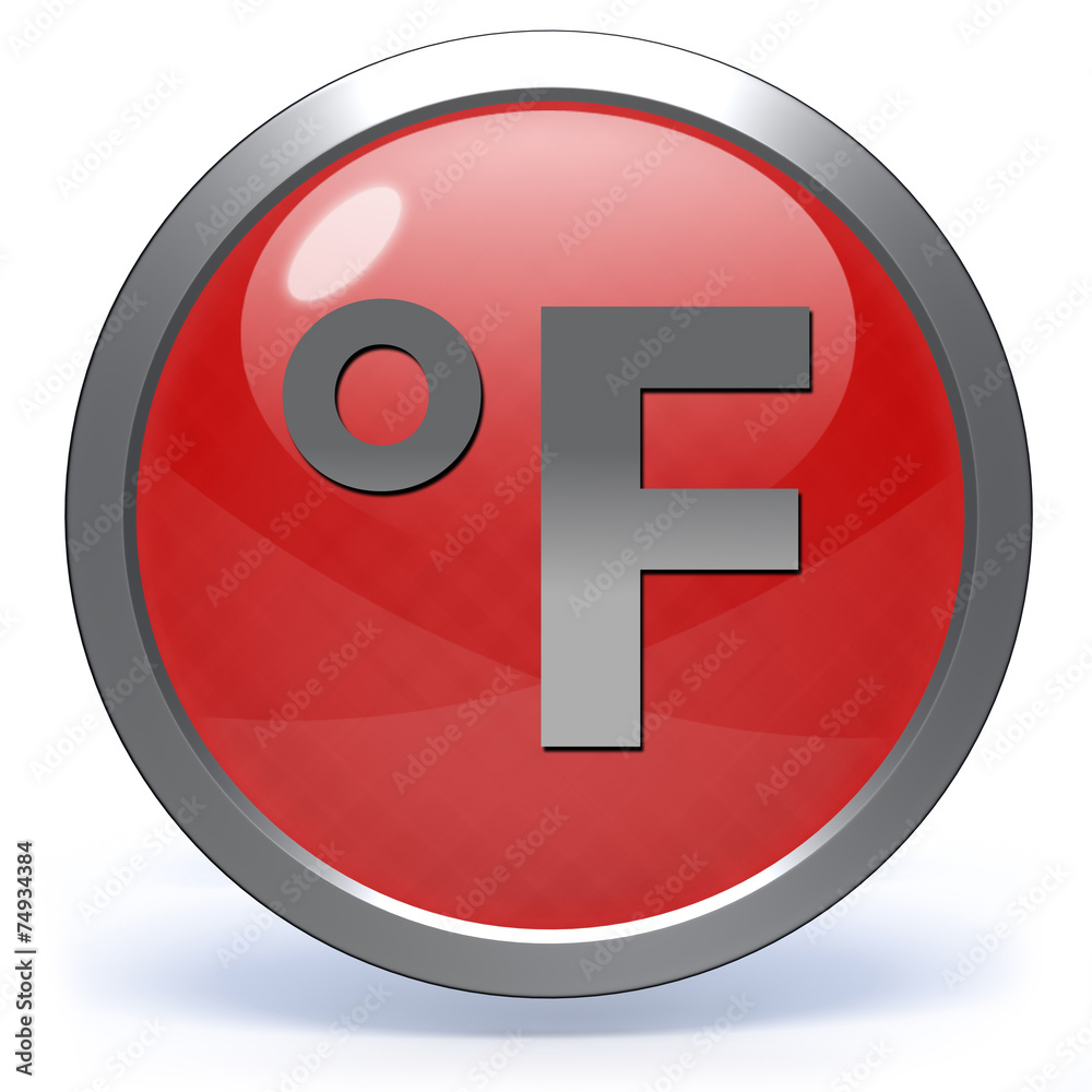 fahrenheit circular icon on white background fahrenheit circular icon on white background