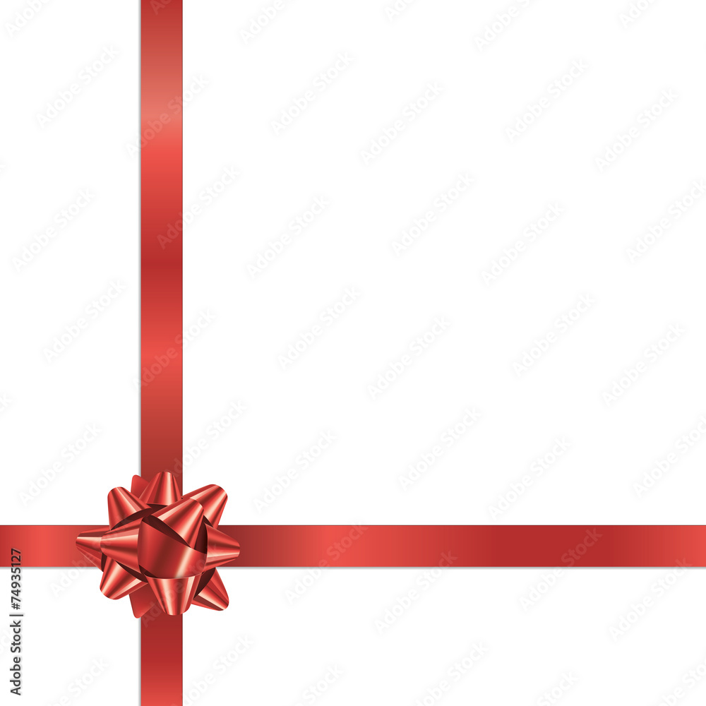 GIFT BOW (vector red Christmas present ribbon) GIFT BOW (vector red Christmas present ribbon)