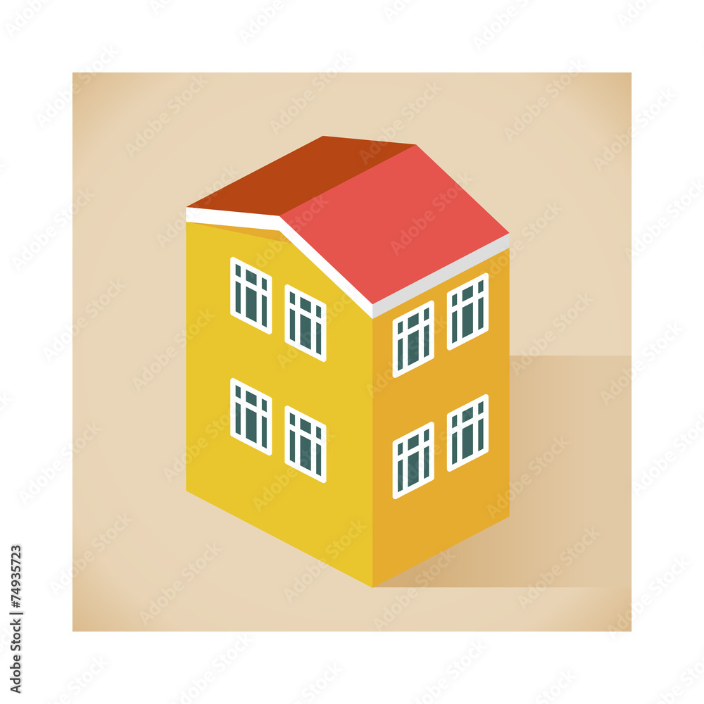 Obraz premium back side Apartment vector
