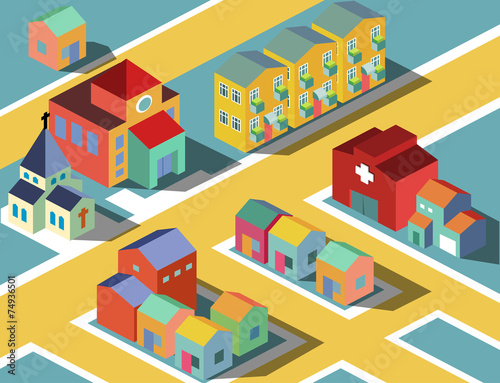 colorful Small neighborhood.