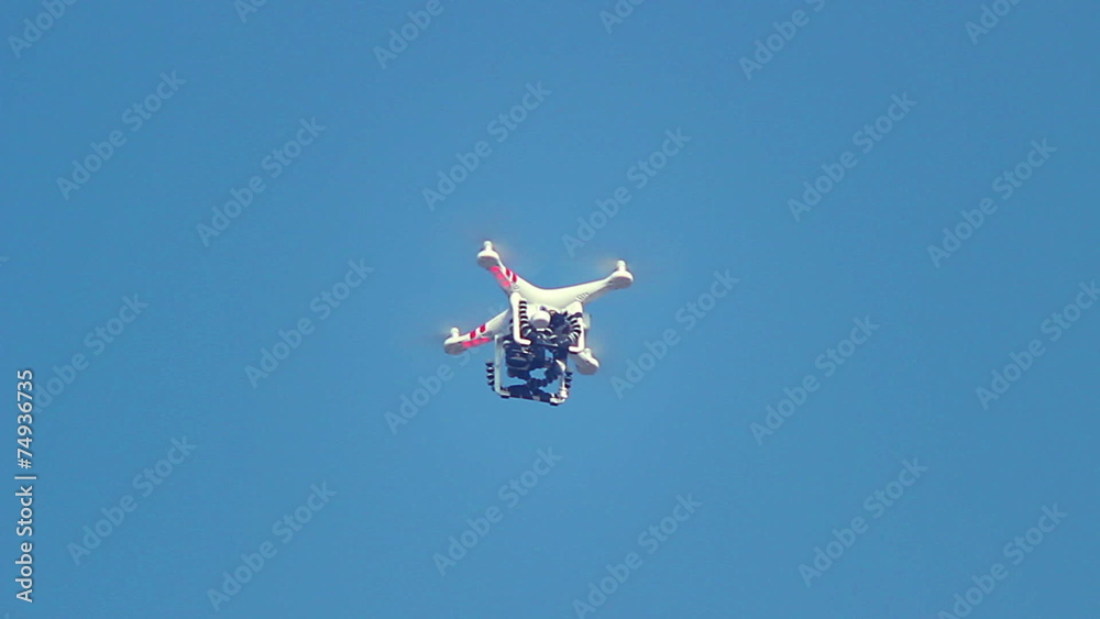 Drone flying in the sky, quadcopter, aerial filming, photography Drone flying in the sky, quadcopter, aerial filming, photography