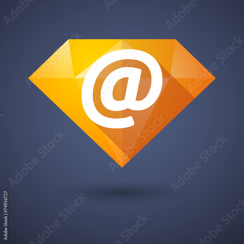 Diamond icon with an email sign