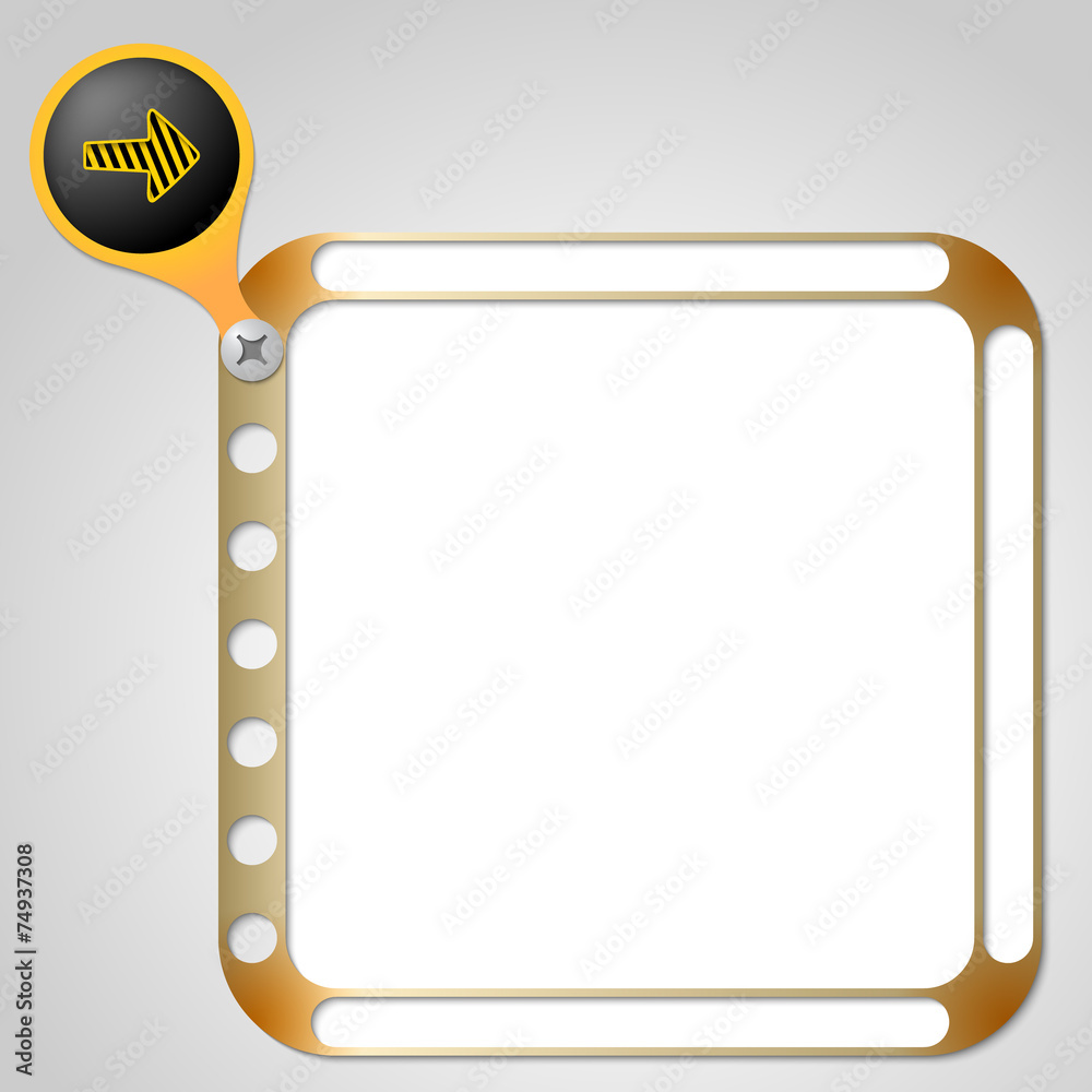 perforated frame for any text and arrow perforated frame for any text and arrow