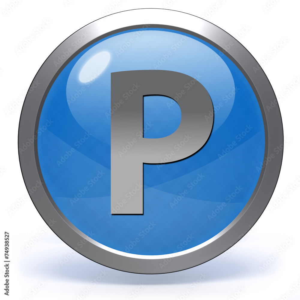 Parking circular icon on white background Parking circular icon on white background