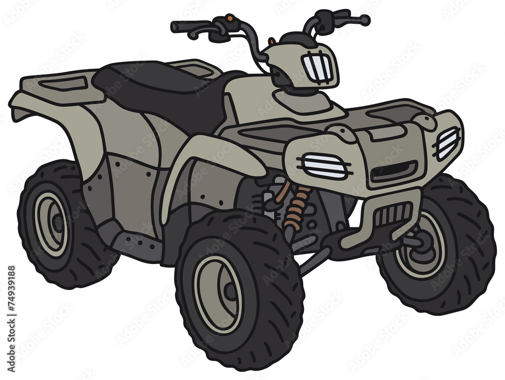 Hand drawing of a military ATV - not a real model Hand drawing of a military ATV - not a real model