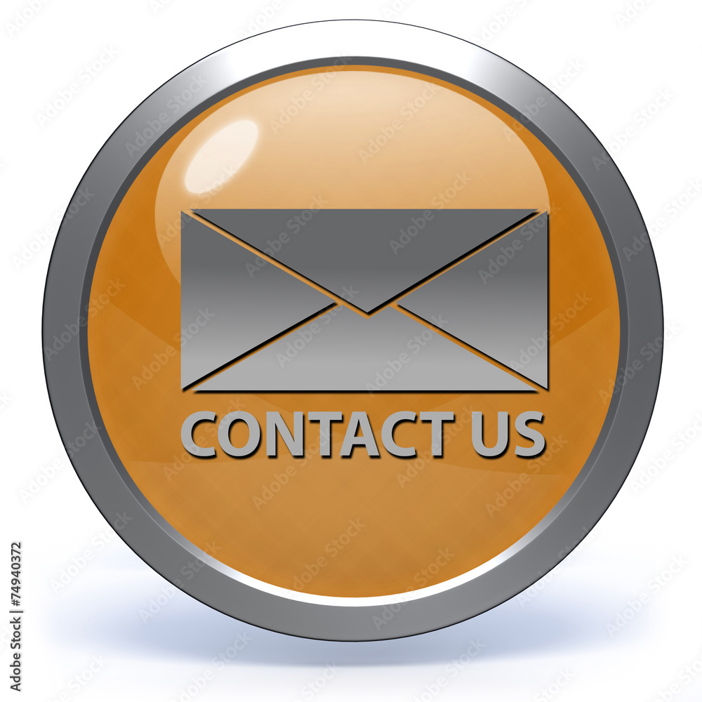 Contact us circular icon on white background Contact us circular icon on white background