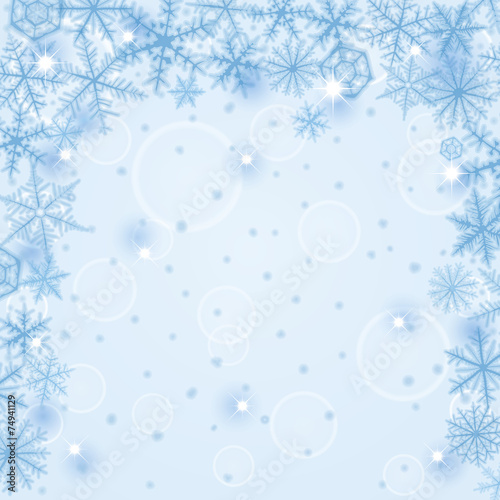Abstract Christmas background with snowflakes.