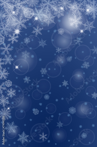 Abstract Christmas background with snowflakes.