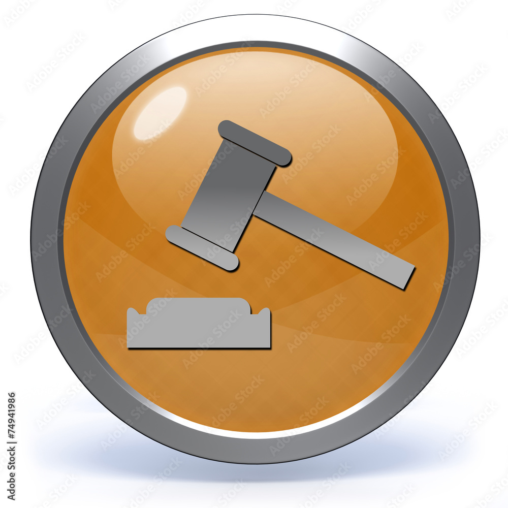 Auction circular icon on white background