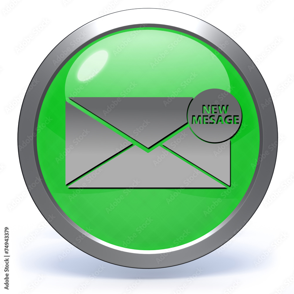 new mesage circular icon on white background new mesage circular icon on white background
