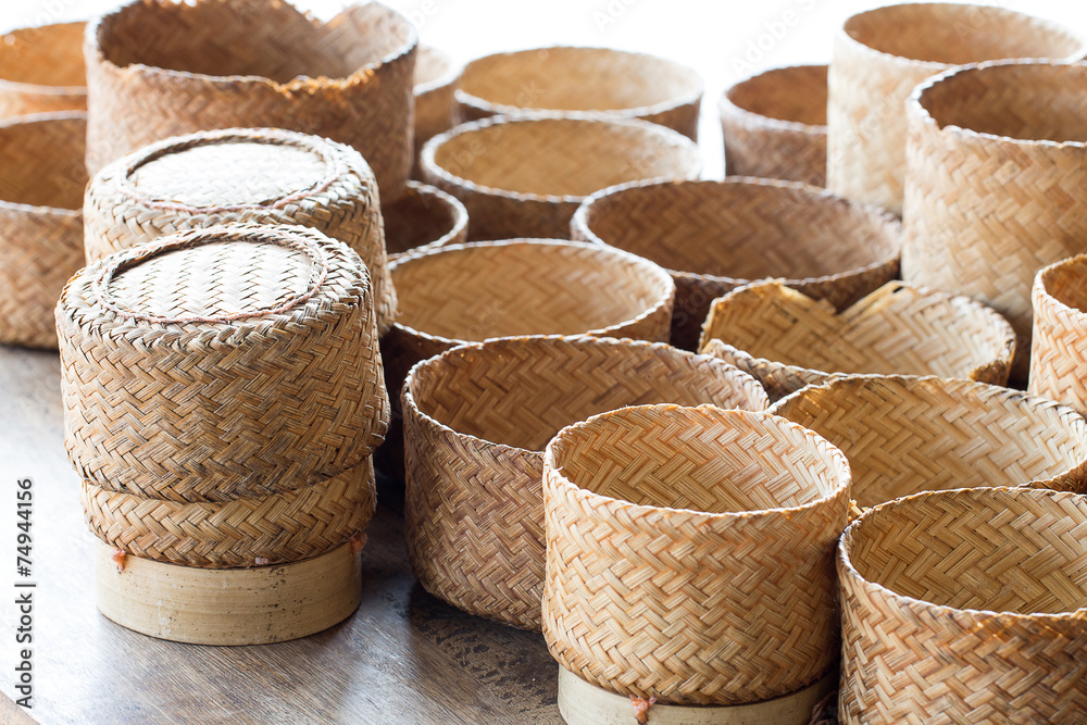 KRATIP, thai laos bamboo sticky rice container, this is the clas