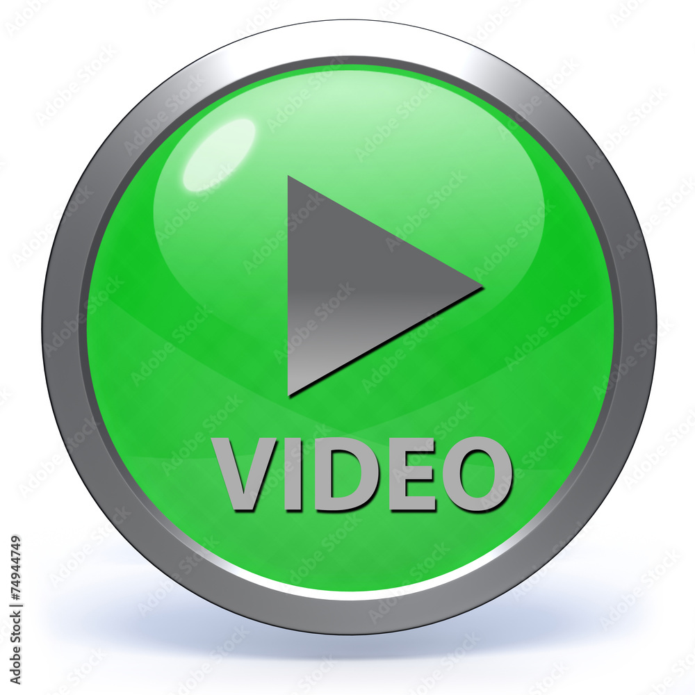 video circular icon on white background
