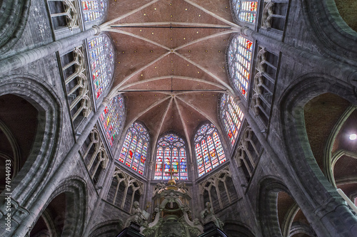 Interiors of Saint Bavon cathedral, Ghent, Belgium