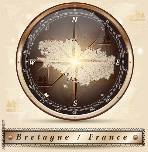 Karte von der Bretagne