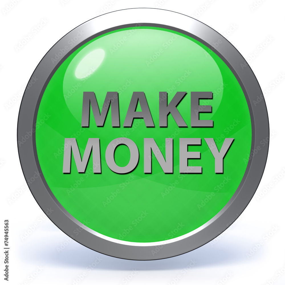 Make money circular icon on white background Make money circular icon on white background