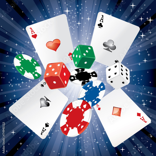cards dice chips