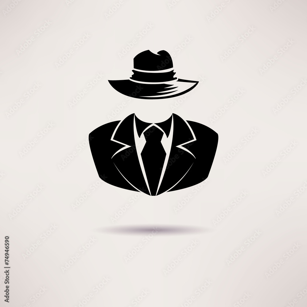 Icon spy, secret agent, the mafia Vector icon. Векторный объект Stock |  Adobe Stock