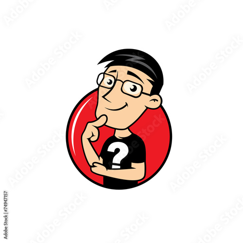 Man puzzle vector sign
