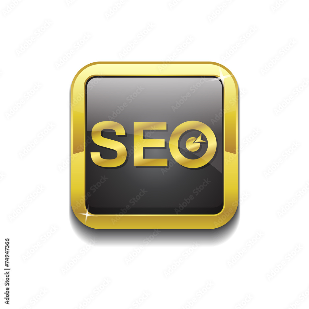 SEO Gold Vector Icon Button SEO Gold Vector Icon Button