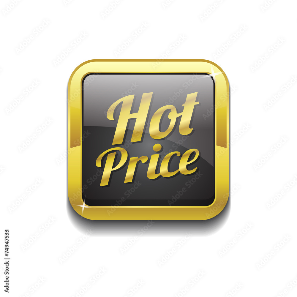 Hot Price Gold Vector Icon Button Hot Price Gold Vector Icon Button