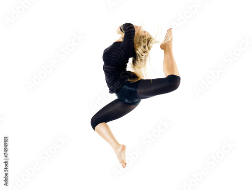 Modern dancer jumping