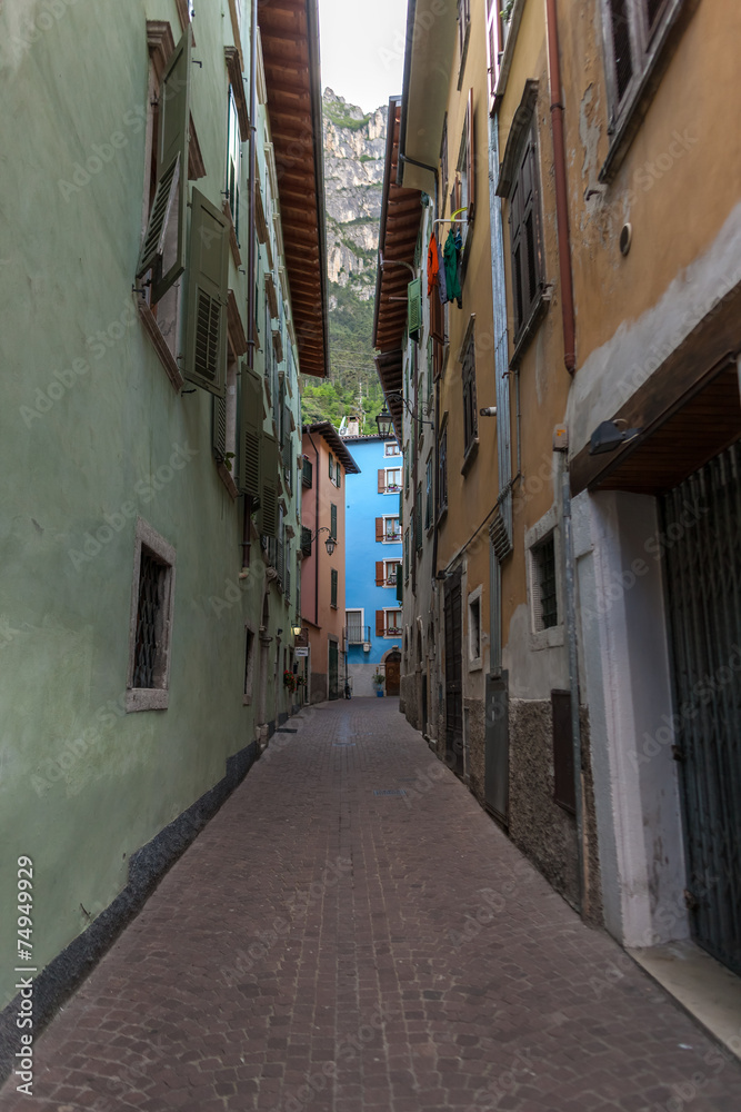 narrow street of the old city in Italy