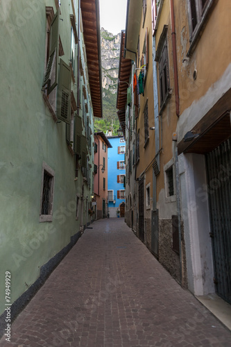 narrow street of the old city in Italy © master1305