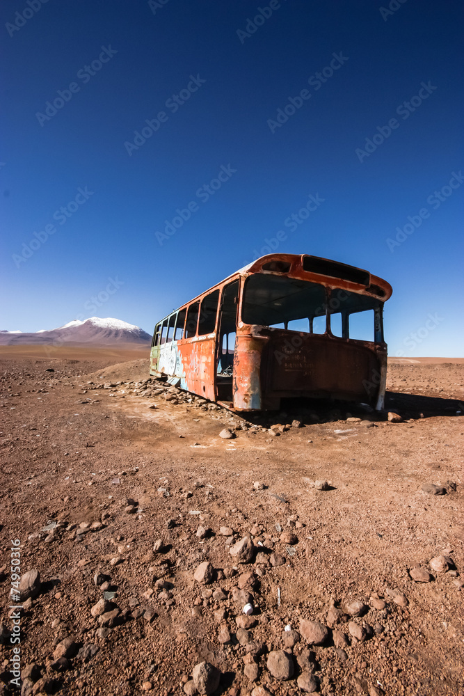An abandoned bus in Bolivia