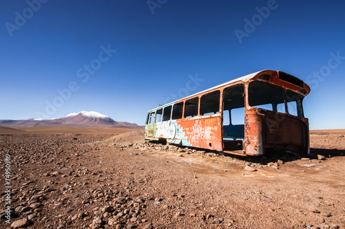 An abandoned bus in Bolivia