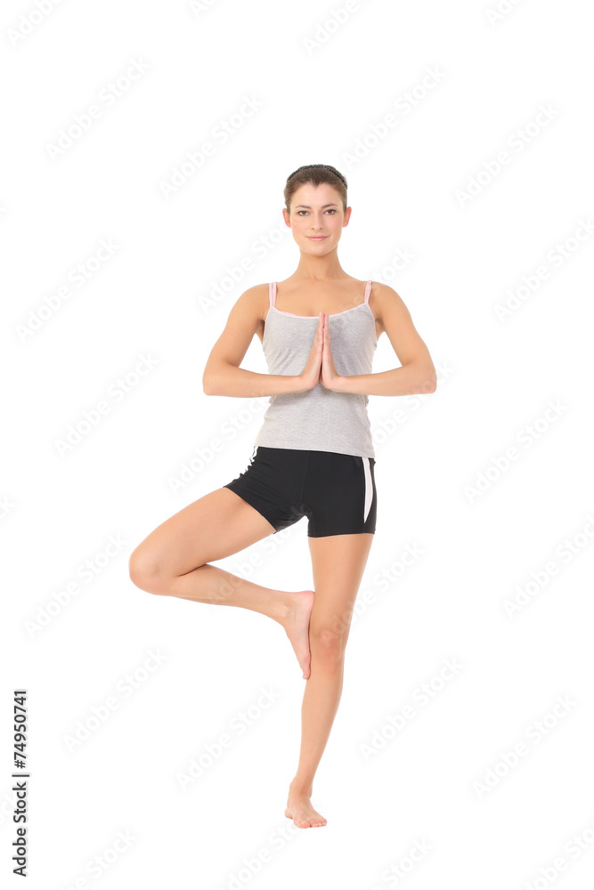 woman training yoga woman training yoga