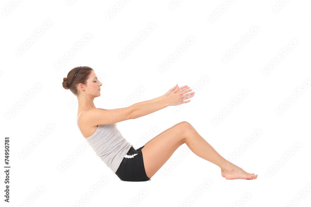 woman training yoga woman training yoga