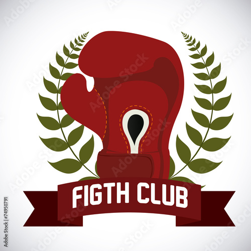 boxing label design vector illustration eps10 graphic