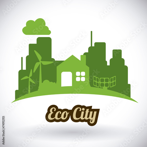 eco city design vector illustration eps10 graphic