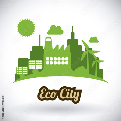 eco city design vector illustration eps10 graphic